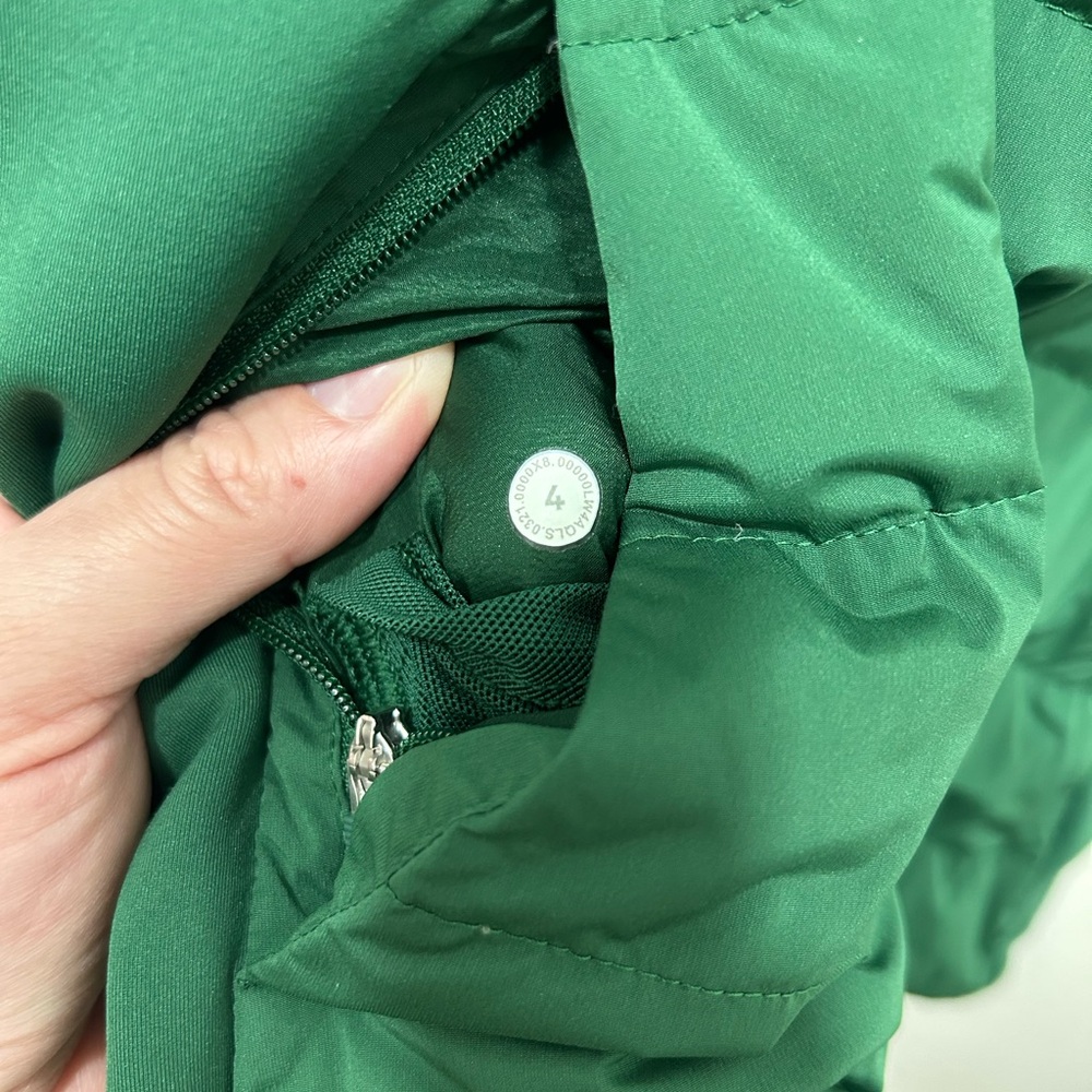 Lululemon Vest Down For It All Size 4 Everglade Green 100% Down Full Zip - Picture 6 of 10